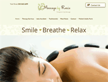 Tablet Screenshot of massagebyrosie.com